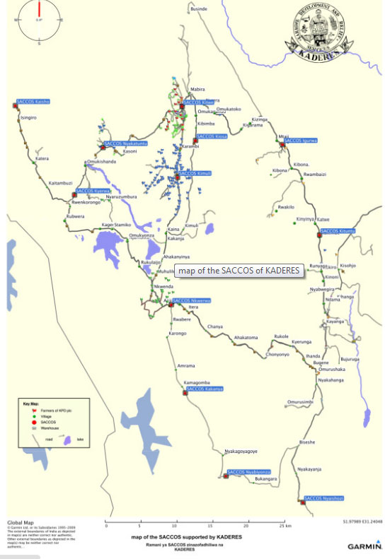 Map of SACCOS